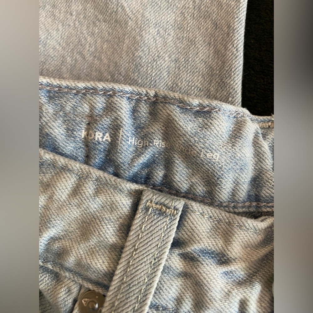 AG jeans Kora high rise wide leg light wash jeans size 27 light wear goldschmeid - Picture 6 of 11